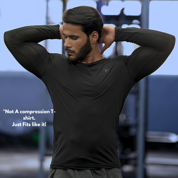 GlideArmour Muscle Fit Full Sleeve T-shirt Black
