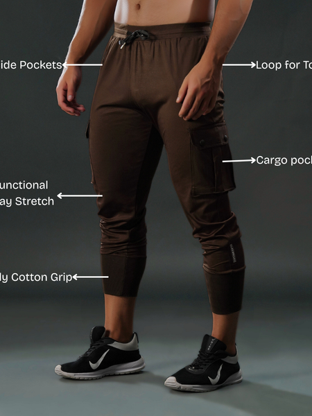 High-Rib Ultra Joggers Brown