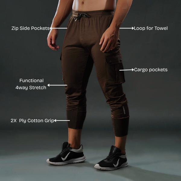 High-Rib Ultra Joggers Brown