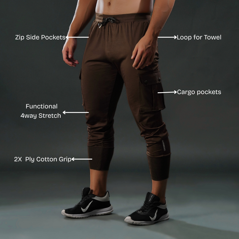 High-Rib Ultra Joggers Brown