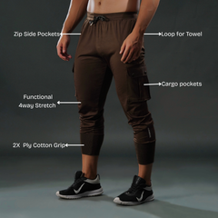 High-Rib Ultra Joggers Brown