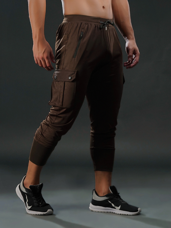 High-Rib Ultra Joggers Brown