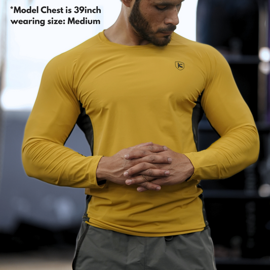 GlydArmour Full Sleeve Tee-Yellow