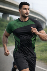 Flare Compression T-shirts Green