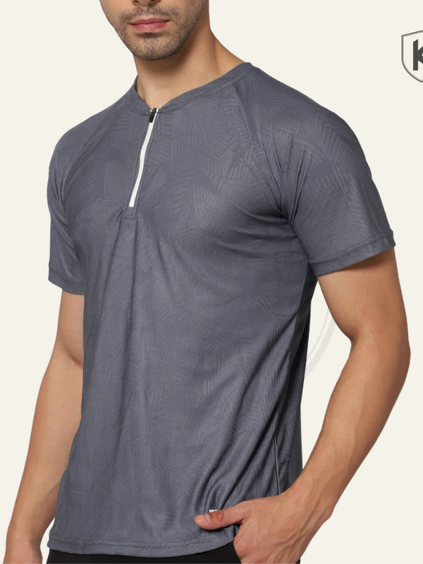 Half Zip Breezy T-shirt Black – KLOTHOFLEX